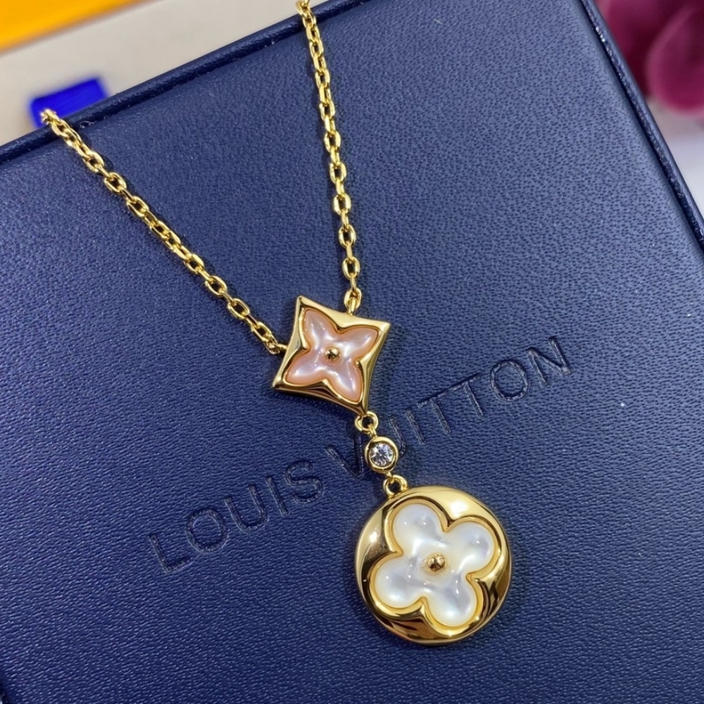 Louis Vuitton Colour Blossom Pearl Rose Gold Necklace Gold Q94355 - Image 2