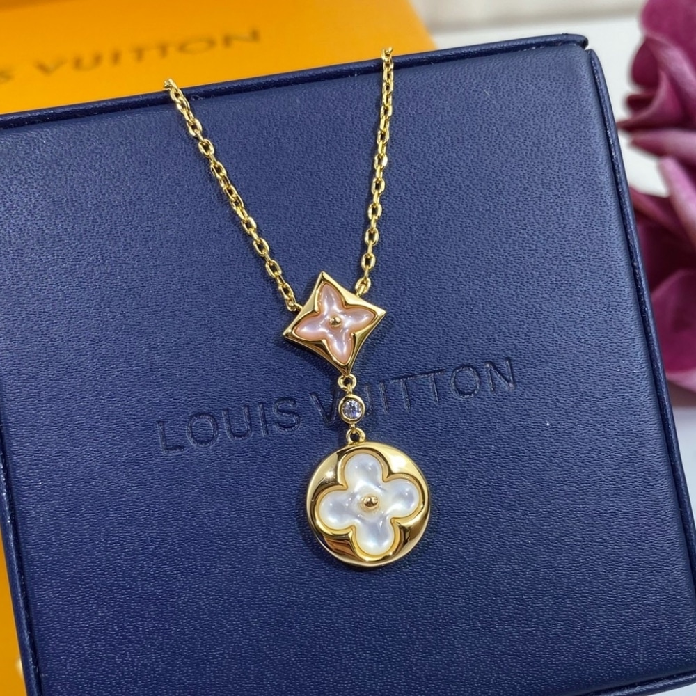 Louis Vuitton Colour Blossom Pearl Rose Gold Necklace Gold Q94355 - Image 3