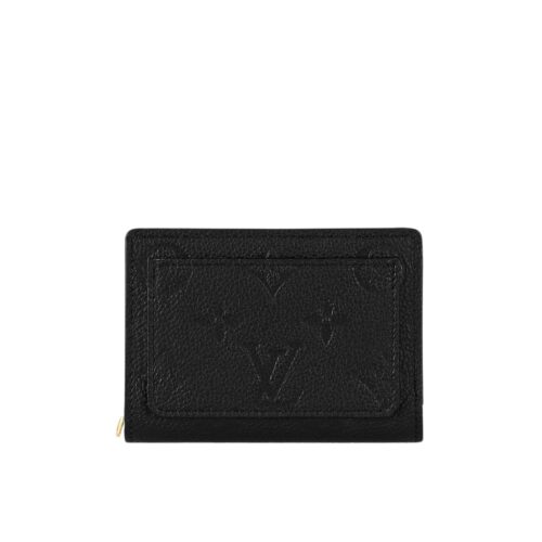Louis Vuitton Cléa Monogram Empreinte Leather Wallet Black 11cm M80151