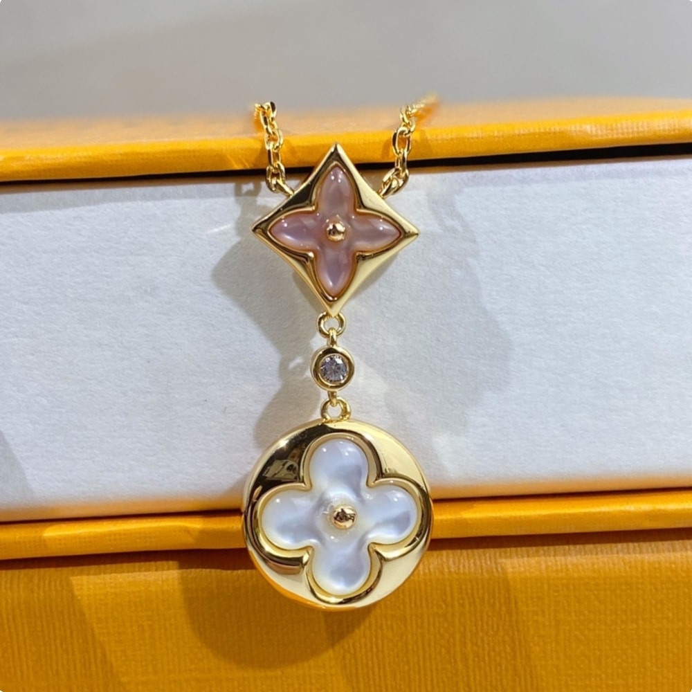 Louis Vuitton Colour Blossom Pearl Rose Gold Necklace Gold Q94355 - Image 4