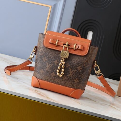 Alternative view of Louis Vuitton Monogram Dust Steamer Bag Brown 20Cm M11630
