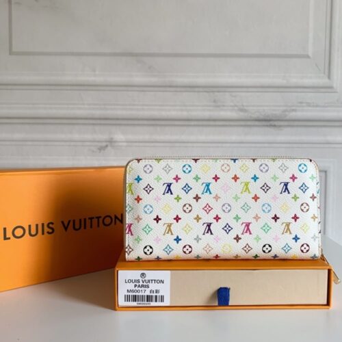 Alternative view of Louis Vuitton x Takashi Murakami Zippy Monogram Canvas Wallet White Multicolored 19cm M13922