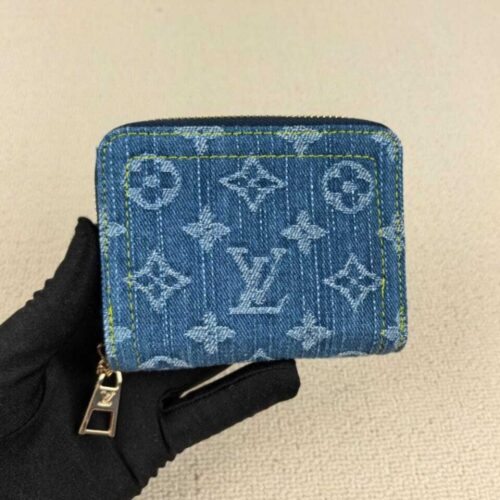 Alternative view of Louis Vuitton Zippy Coin Purse Monogram Denim Wallet Blue 11cm M82957