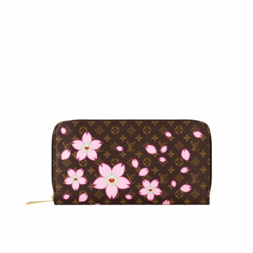 Louis Vuitton x Takashi Murakami Zippy Monogram Sakura Wallet Brown 19cm M13433