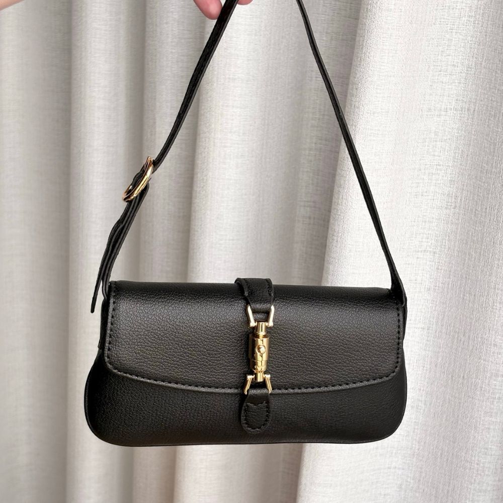 Gucci Jackie Small Leather Shoulder Bag Black 21Cm 867156 AAGA7 1000 - Image 5