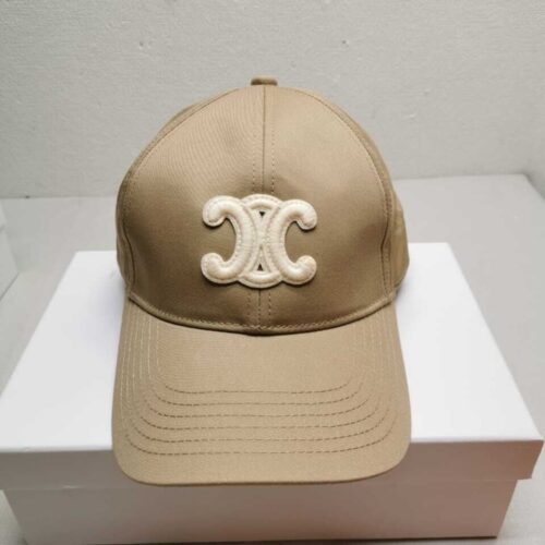 Alternative view of Celine Triomphe Baseball Cap Cotton Beige