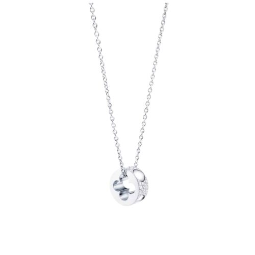 Louis Vuitton Empreinte White Gold Pendant Necklace Silver Q93675