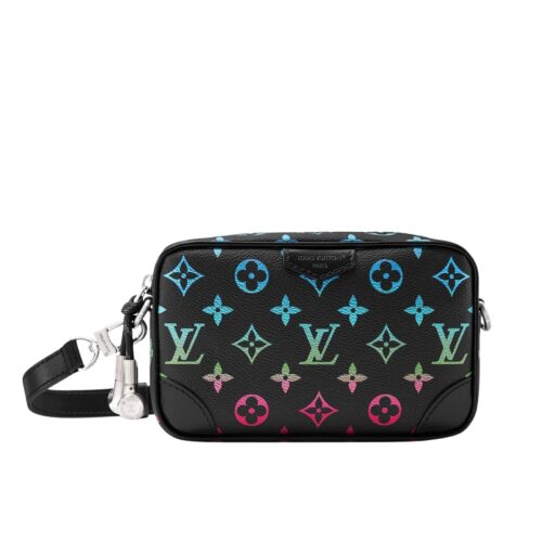 Louis Vuitton Trocadero Wearable Wallet Monogram Gradient Canvas Crossbody Bag Black 20cm
