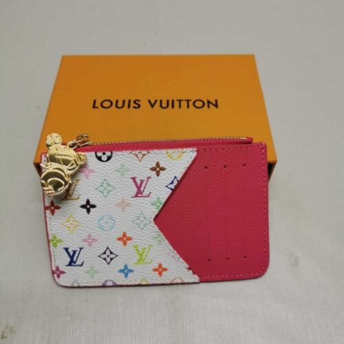 Alternative view of Louis Vuitton x Murakami Romy Monogram Empreinte Card Holder Wallet Kawaii Pink 12cm M14155