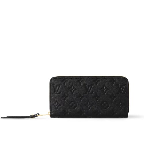 Louis Vuitton Zippy Monogram Empreinte Wallet Black 19cm M61864
