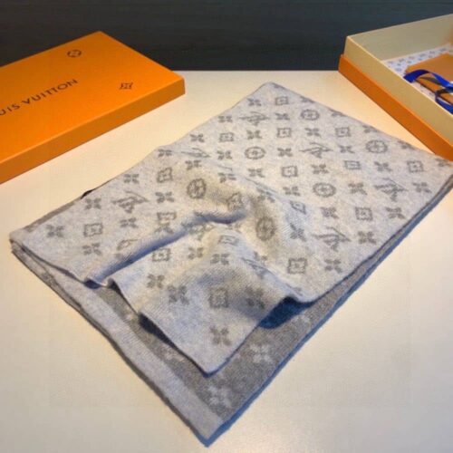 Alternative view of Louis Vuitton Cachecol Monogram Wool Scarf Light Grey 200Cm