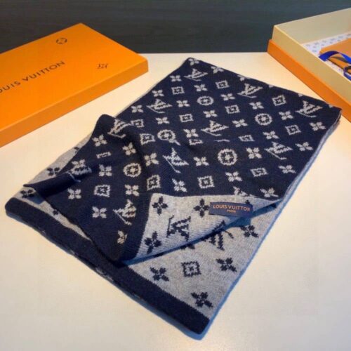 Alternative view of Louis Vuitton Cachecol Monogram Wool Scarf Dark Grey 200Cm