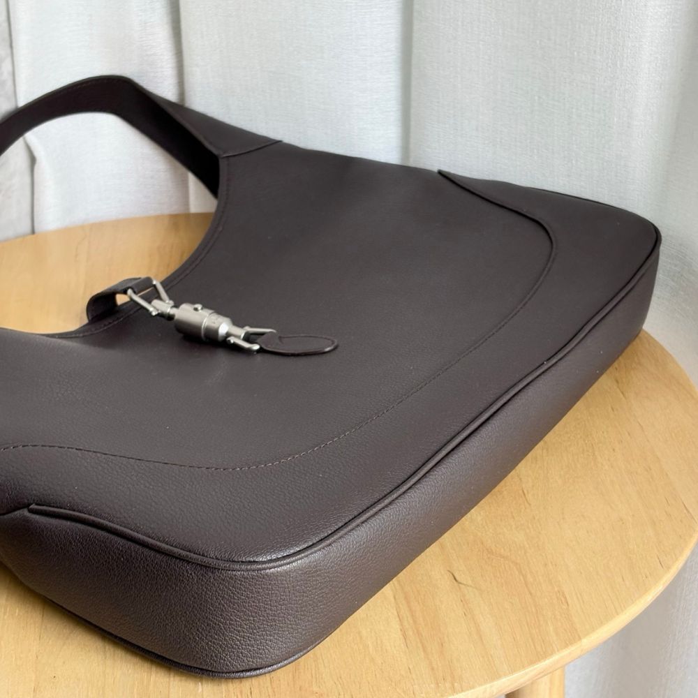Gucci Jackie 1961 Large Leather Shoulder Bag Chocolate 40Cm - Image 5