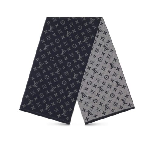 Louis Vuitton Cachecol Monogram Wool Scarf Dark Grey 200Cm