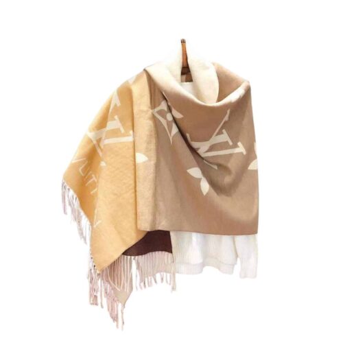 Louis Vuitton Reykjavik Gradient Monogram Cashmere Scarf Brown 190Cm