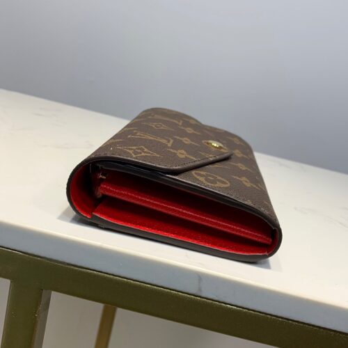 Alternative view of Louis Vuitton Sarah Monogram Canvas Wallet Coquelicot Red 19cm M62236