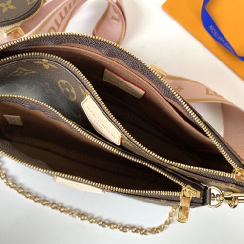 Alternative view of Louis Vuitton Multi Pochette Accessoires Monogram Canvas Crossbody Bag Rose Clair 24cm M44840