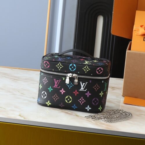 Alternative view of Louis Vuitton X Takashi Murakami Nice Mini Toiletry Bag Multicolor Black 20Cm M13747