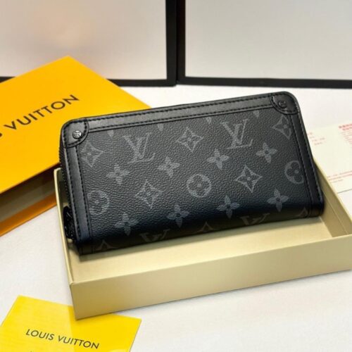 Alternative view of Louis Vuitton Trunk Zippy Monogram Eclipse Canvas Wallet Black 19cm M80558
