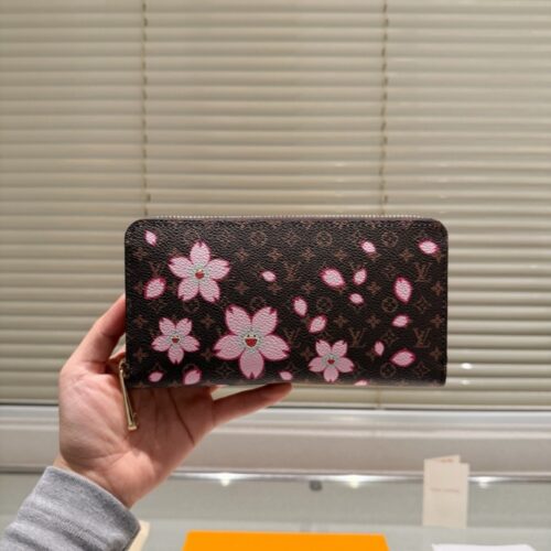 Alternative view of Louis Vuitton x Takashi Murakami Zippy Monogram Sakura Wallet Brown 19cm M13433