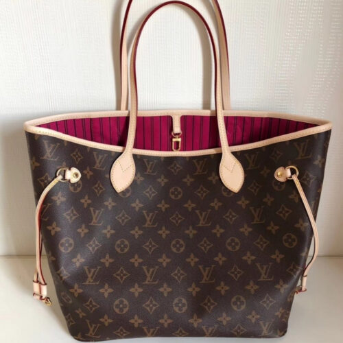 Alternative view of Louis Vuitton Neverfull MM Monogram Tote Bag Pivoine Pink 31Cm M41178