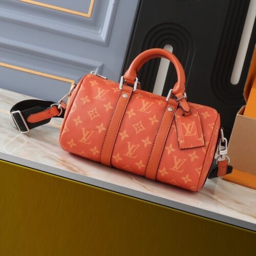 Alternative view of Louis Vuitton Keepall Bandoulière 25 Monogram Canvas Handbag Tangerine 25Cm M31044