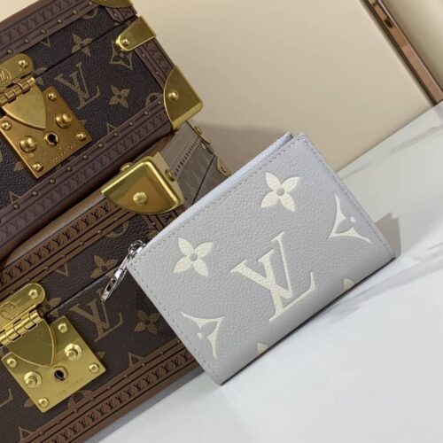 Alternative view of Louis Vuitton Lisa Bicolor Monogram Empreinte Leather Wallet Brume Gray 11cm M13797