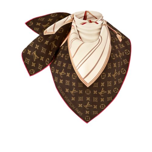Louis Vuitton My Neverfull Printed Silk Square Scarf Cream 90cm M94990
