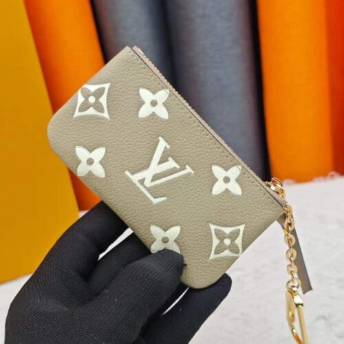 Alternative view of Louis Vuitton Key Pouch Monogram Empreinte Leather Light Grey 12cm M13793