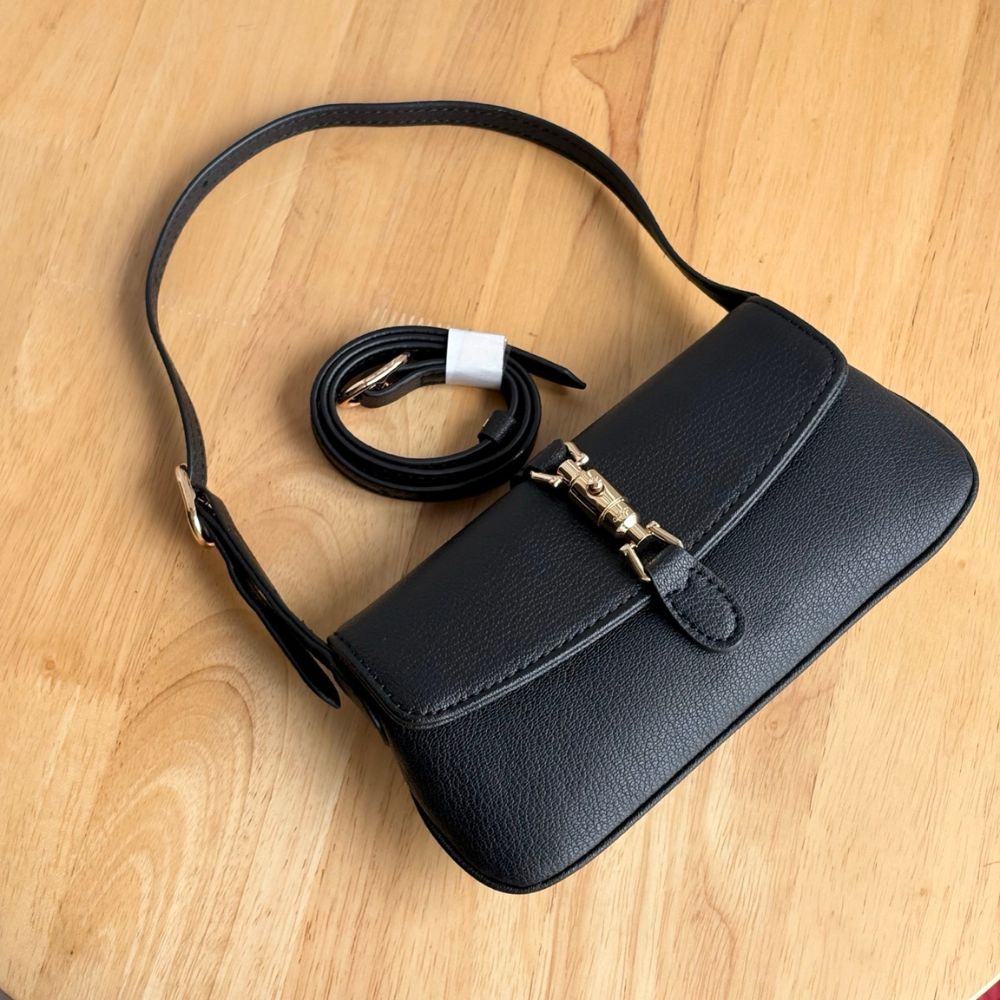 Gucci Jackie Small Leather Shoulder Bag Black 21Cm 867156 AAGA7 1000 - Image 6