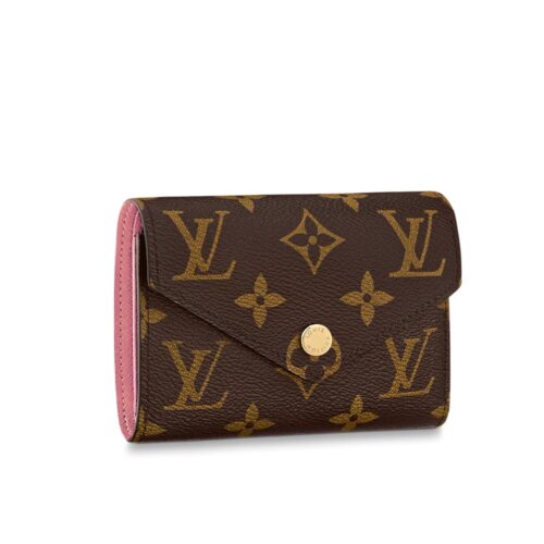 Louis Vuitton Victorine Monogram Canvas Wallet Rose Ballerine 12cm M62360