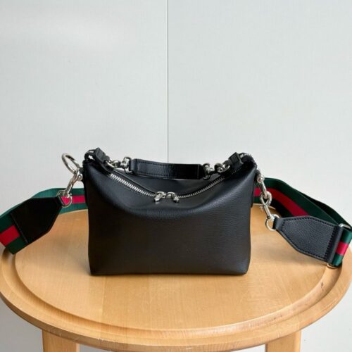 Alternative view of Gucci Brera Small Leather Crossbody Bag Black 25Cm ‎871595 AAGDQ 1053