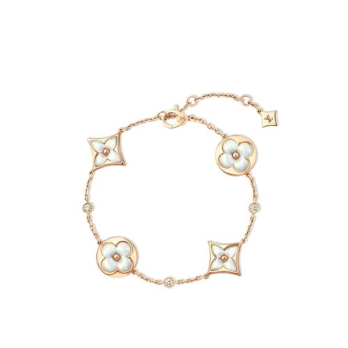 Louis Vuitton Color Blossom BB Pearl Bracelet Pink Gold Q95596