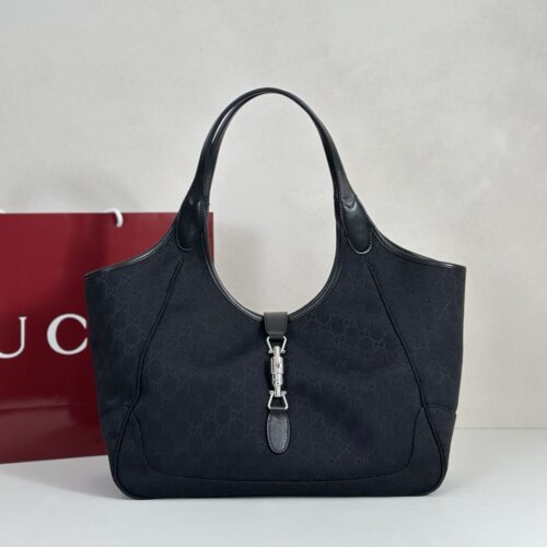 Alternative view of Gucci Jackie 1961 Large GG Canvas Tote Bag Black 35cm