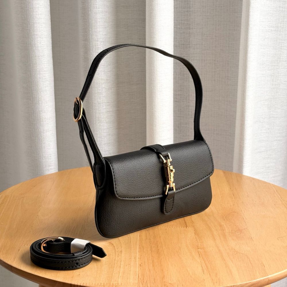 Gucci Jackie Small Leather Shoulder Bag Black 21Cm 867156 AAGA7 1000 - Image 3