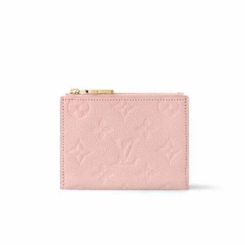 Louis Vuitton Lisa Monogram Empreinte Leather Wallet Pink 11cm