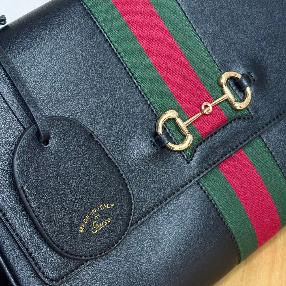 Gucci Paparazzo Large Leather Top Handle Bag Black 37Cm 875019 AAGIQ 1053 - Image 9
