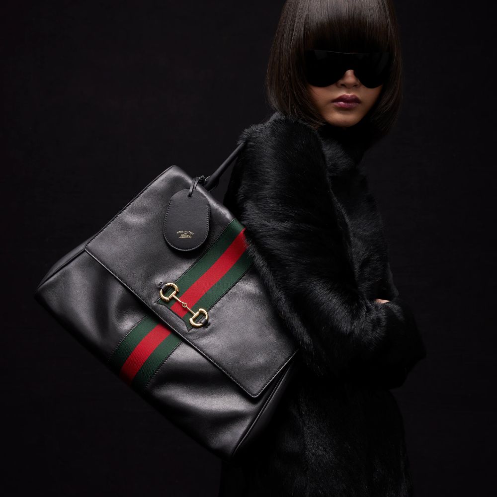 Gucci Paparazzo Large Leather Top Handle Bag Black 37Cm 875019 AAGIQ 1053 - Image 10