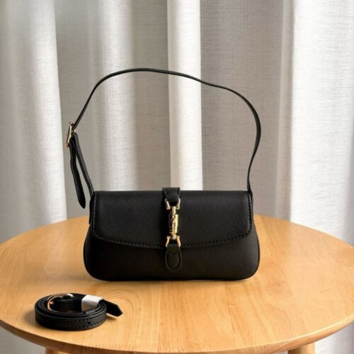 Alternative view of Gucci Jackie Small Leather Shoulder Bag Black 21Cm 867156 AAGA7 1000