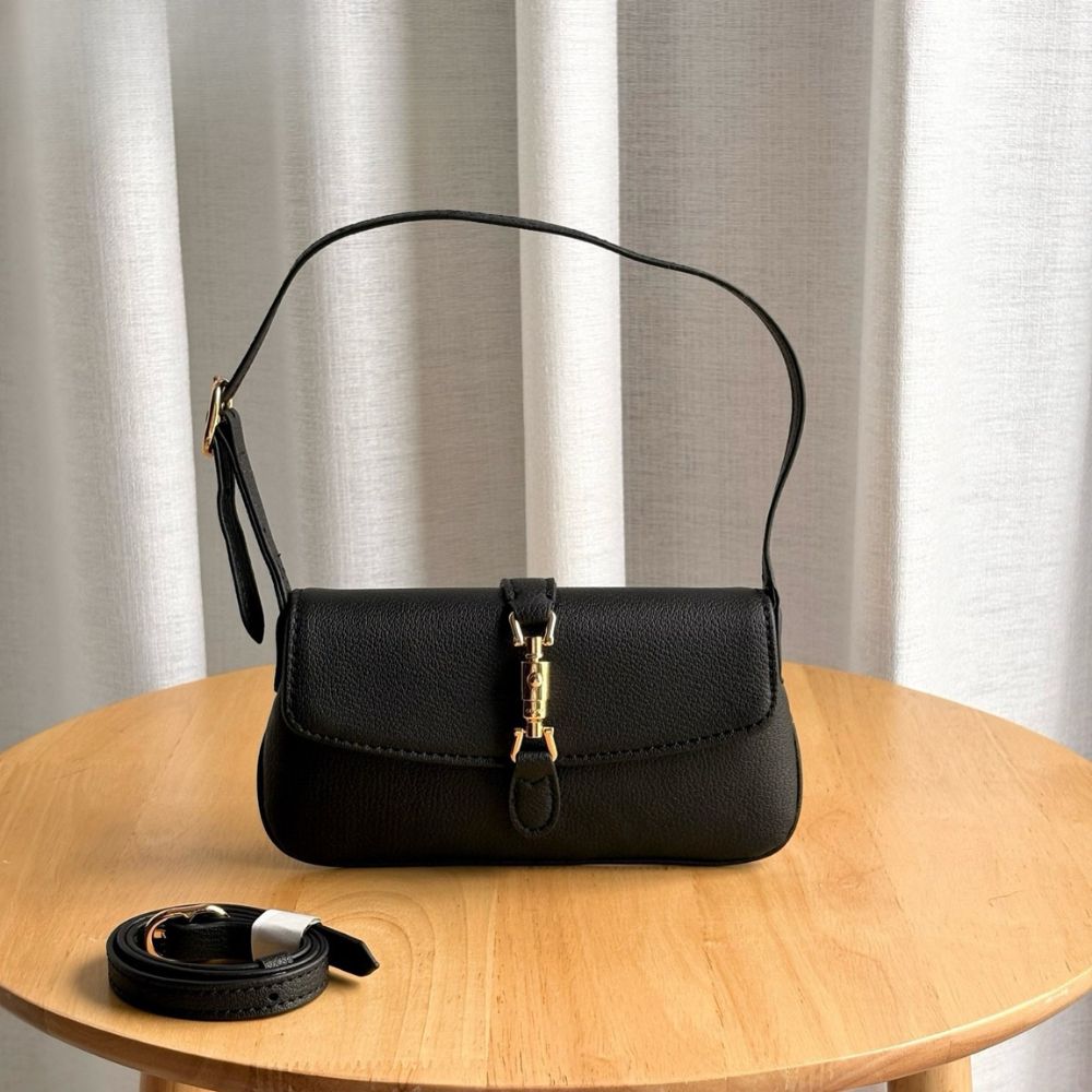 Gucci Jackie Small Leather Shoulder Bag Black 21Cm 867156 AAGA7 1000 - Image 2