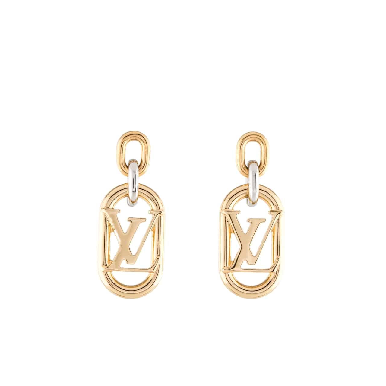 Louis Vuitton Everyday Chain LV Metal Earrings Gold And Silver