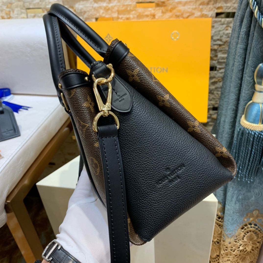 Louis Vuitton Soufflot BB Monogram Canvas Handle Bag Black 29Cm M44898 - Image 3