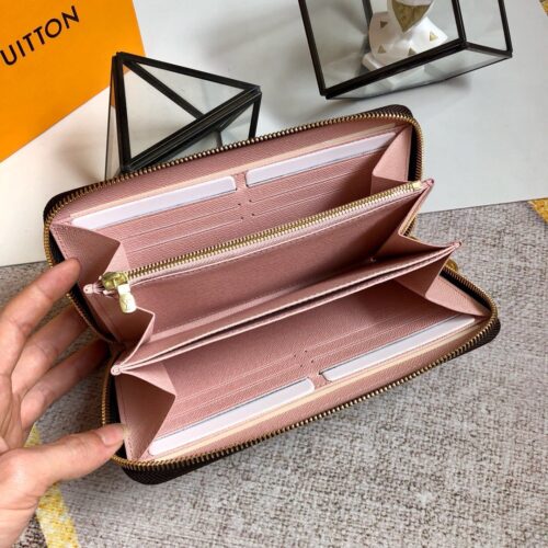 Alternative view of Louis Vuitton Zippy Damier Ebene Canvas Wallet Light Pink 19cm N60046