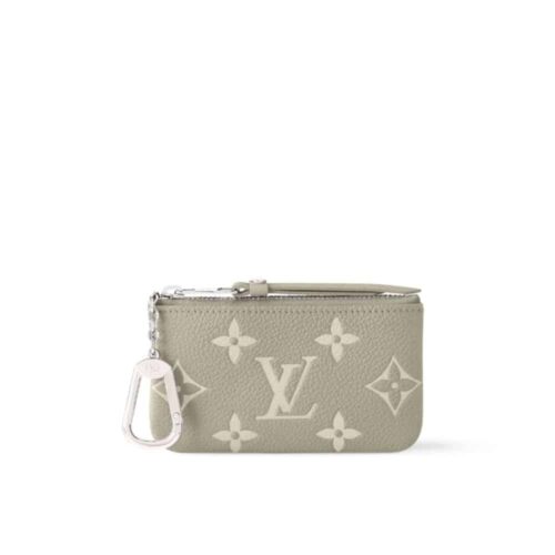 Louis Vuitton Key Pouch Monogram Empreinte Leather Light Grey 12cm M13793