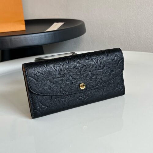 Alternative view of Louis Vuitton Emilie Monogram Empreinte Leather Wallet Black 19cm M62369