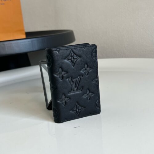 Alternative view of Louis Vuitton Pocket Organizer Monogram Shadow Leather Wallet Black 15cm M62899