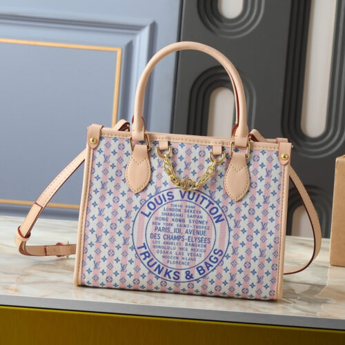 Alternative view of Louis Vuitton OnTheGo PM Monogram Canvas Handbag Blue 25cm M29477