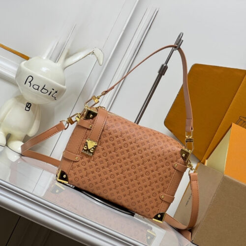 Alternative view of Louis Vuitton Side Trunk MM Minigram Canvas Shoulder Bag Noisette 21cm M29431