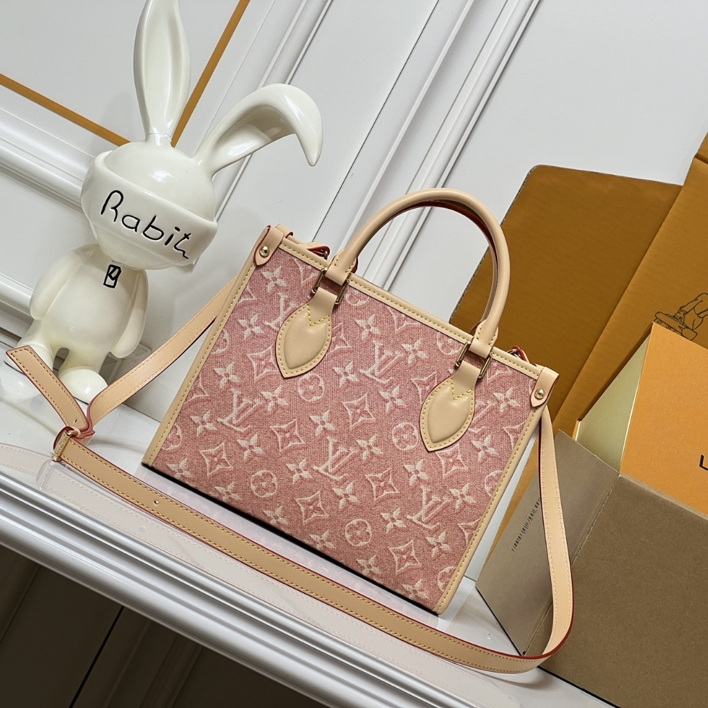 Louis Vuitton OnTheGo PM Monogram Emblème Handbag Pink 25cm - Image 5