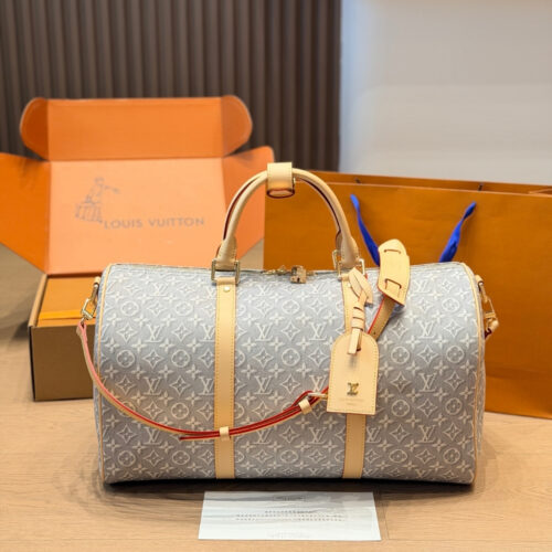 Alternative view of Louis Vuitton Keepall Bandoulière 45 Monogram Emblème Travel Bag Gray 45cm M29670
